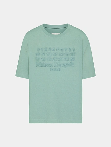 Футболка Maison Margiela Embroidered Logo Blue