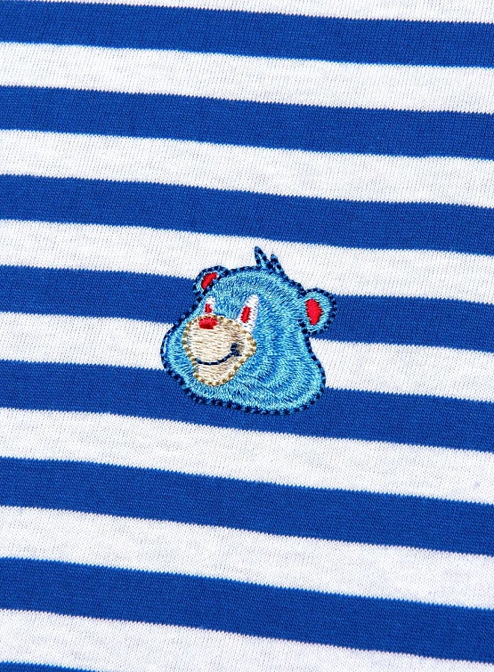 Футболка LMC Emb Bear Stripe Tee Blue