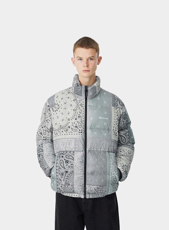 Пуховик thisisneverthat T Down Jacket Bandana Grey