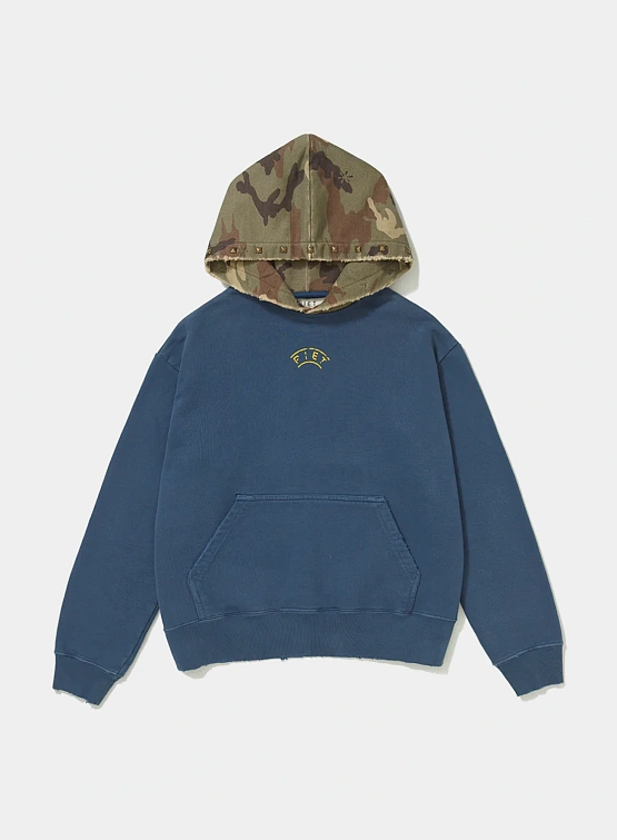 Худи PIET Distressed Camo Studded Navy
