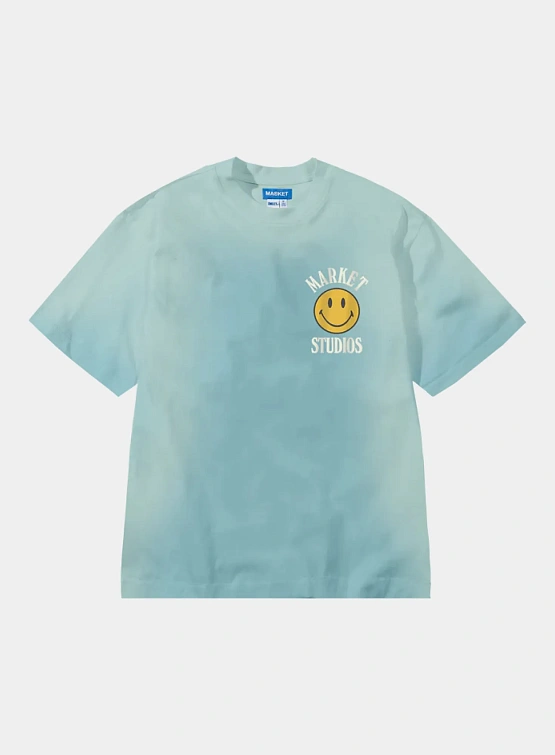 Футболка MARKET SMILEY UPSIDE DOWN LOCKUP T-SHIRT Blue