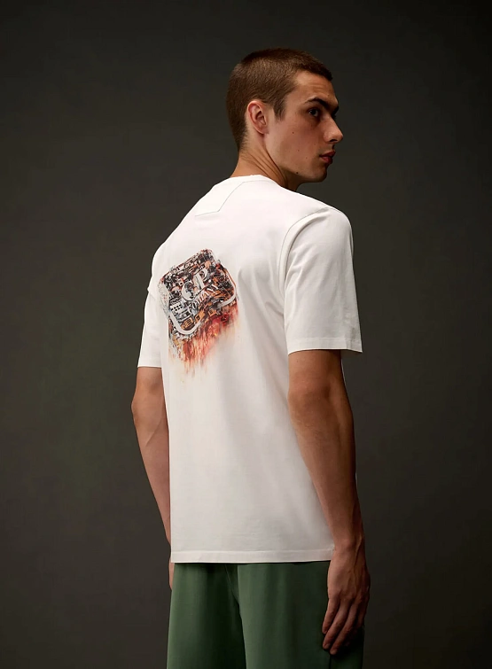 Футболка C.P. Company Metropolis Series Badge Gauze White