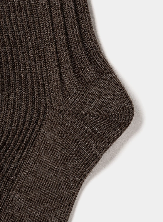 Носки JUUN.J Logo Wool Crew Socks Brown