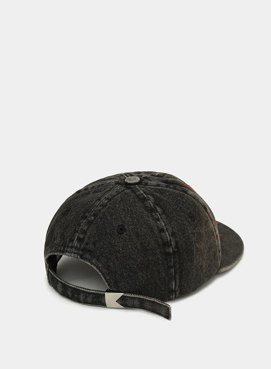Кепка RHUDE Seal Denim Curved Brim Agoura Black/Red