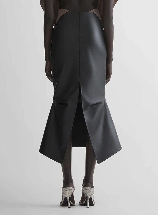 Женская юбка MUGLER Mermaid Leather Black