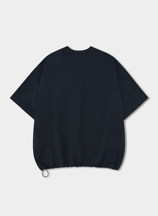 Футболка ANGLAN Ring Nylon Double Pocket Half Tee Navy