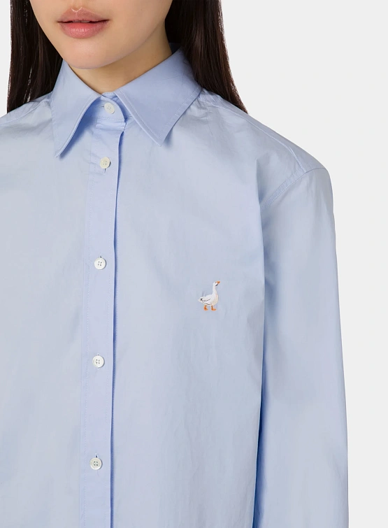 Женская рубашка MOSCHINO Goose Shirt Light Blue