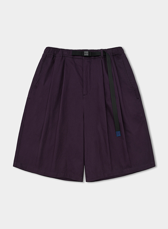 Шорты ANGLAN Twill Tuck Belt Wide Half Pants Purple