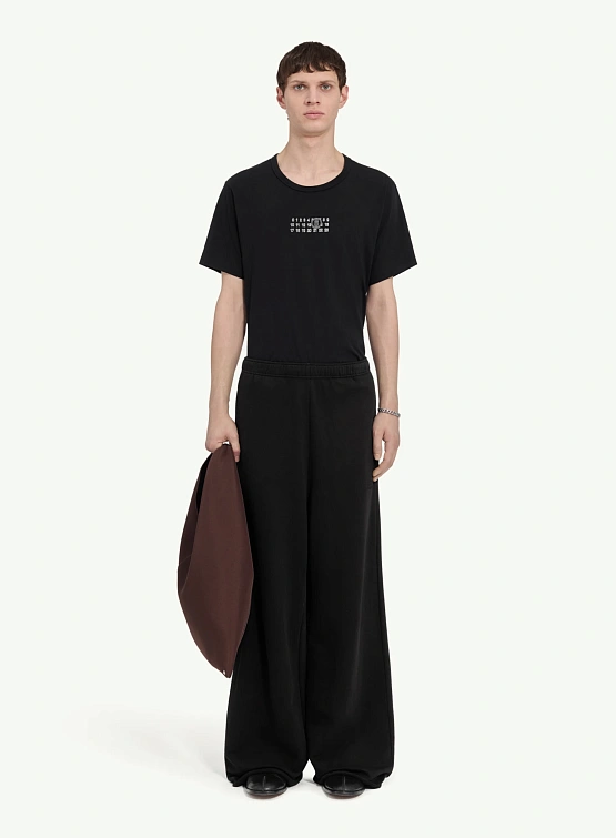 Брюки MM6 Maison Margiela Wide Leg Jersey Black