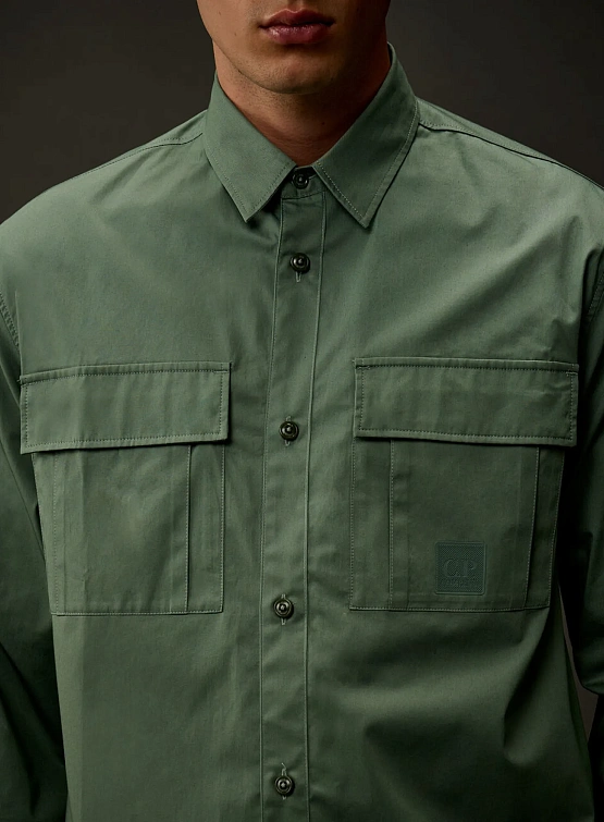 Рубашка C.P. Company Metropolis Series Gabardine Sea Spray