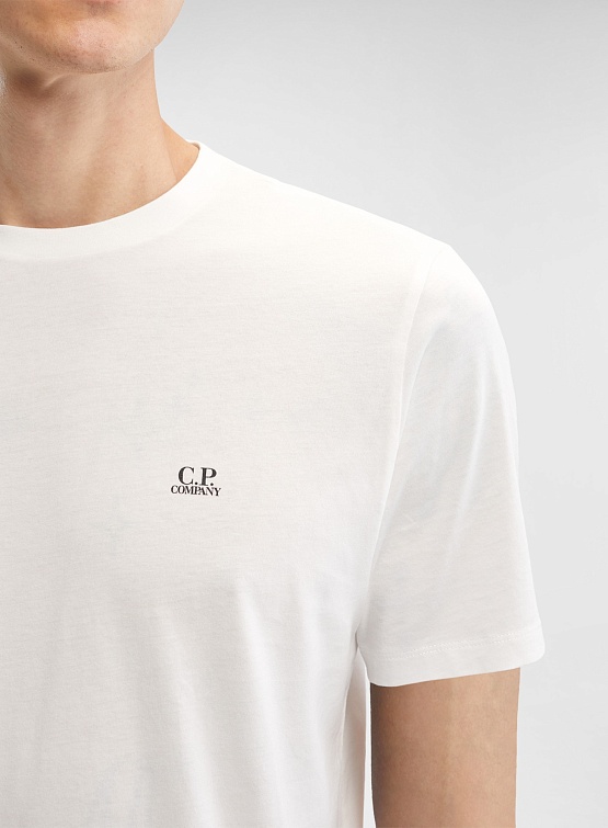 Футболка C.P. Company 30/1 Jersey Small Logo White