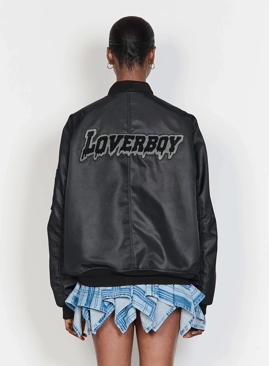 Бомбер Charles Jeffrey Loverboy Varsity Jacket Black