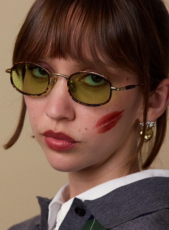 Очки Bonnie Clyde Bicycle Tortoise & Green Tint