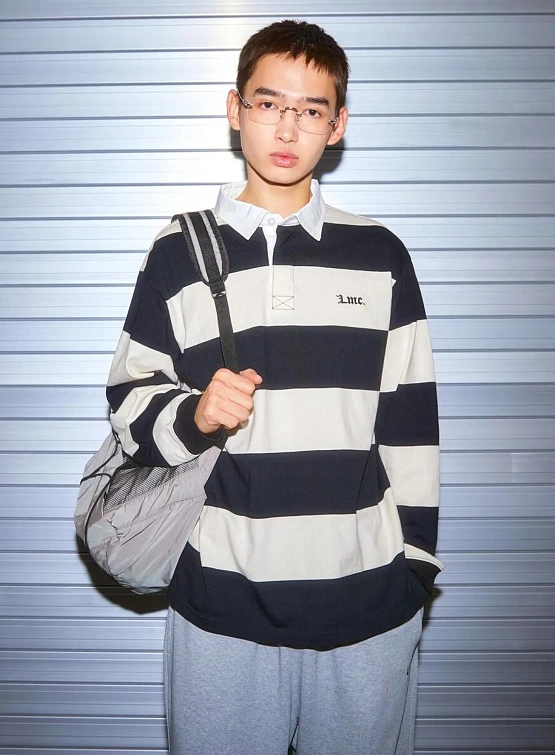 Поло LMC Stripe Gothic Name Rugby Shirt Black