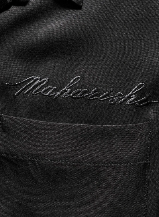 Рубашка MAHARISHI 6098 Tiger Dragon Camp Collar Black