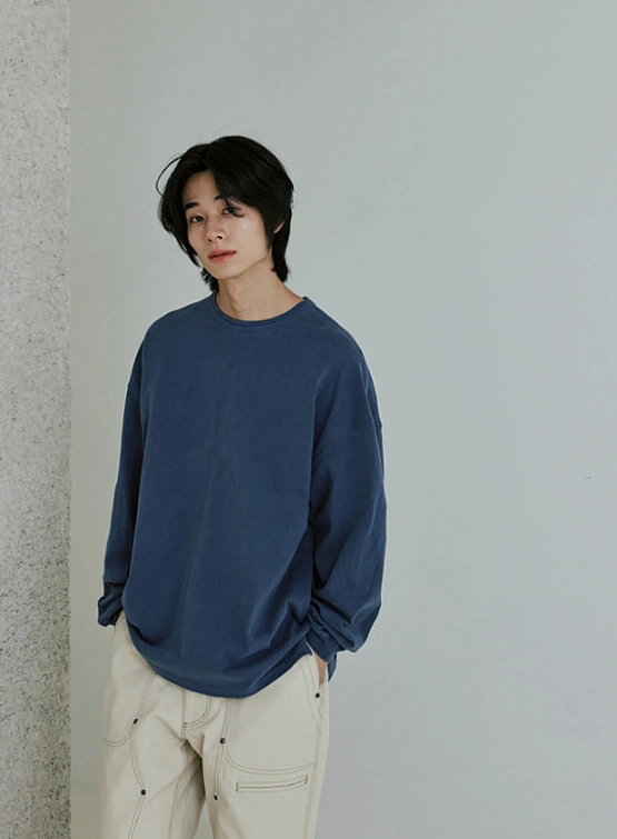 Лонгслив FrizmWORKS Og Pigment Dyeing L/S Blue