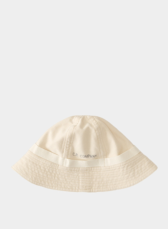 Панама C.P. Company Cotton Twill Bucket Hat Greige