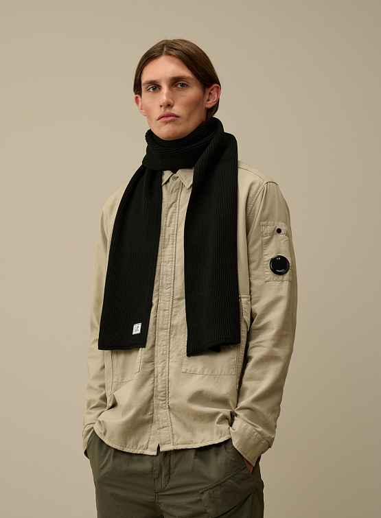 Шарф C.P. Company Re-Wool Knit Scarf Black