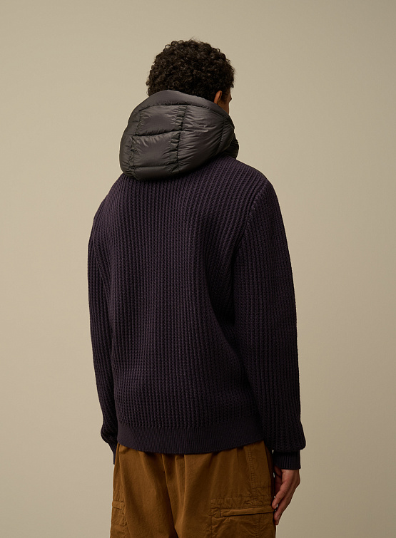 Пуховик C.P. Company  Extrafine Merino Wool Mixed Hooded Knit