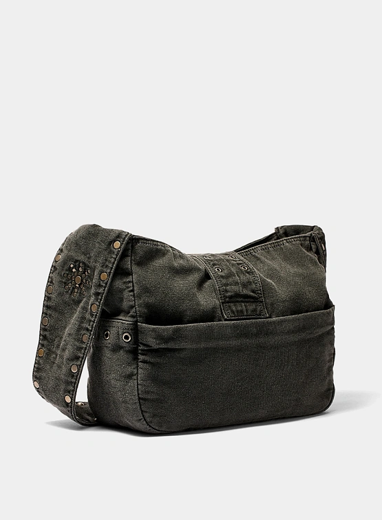 Сумка OPEN YY Stud Messenger Bag Charcoal