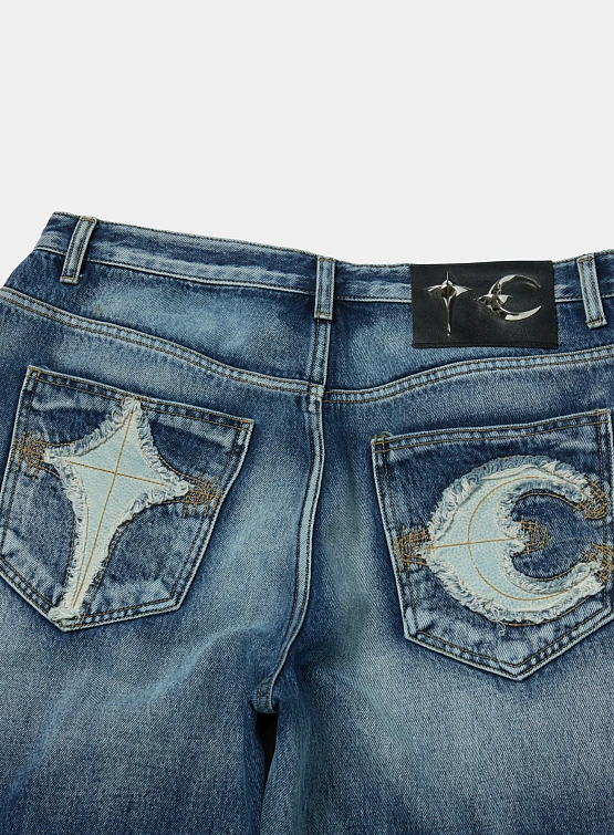 Джинсы Thug Club TC Bone Leather Blue