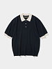 Поло Uniform Bridge Ribbed Polo S/S Knit Deep Navy