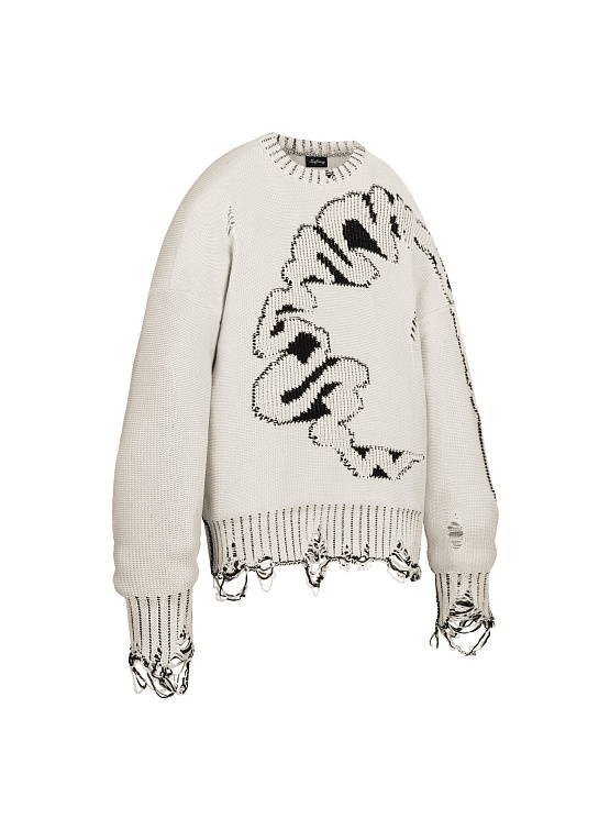 Свитер MADFRENZY Cortex Grunge Ivory