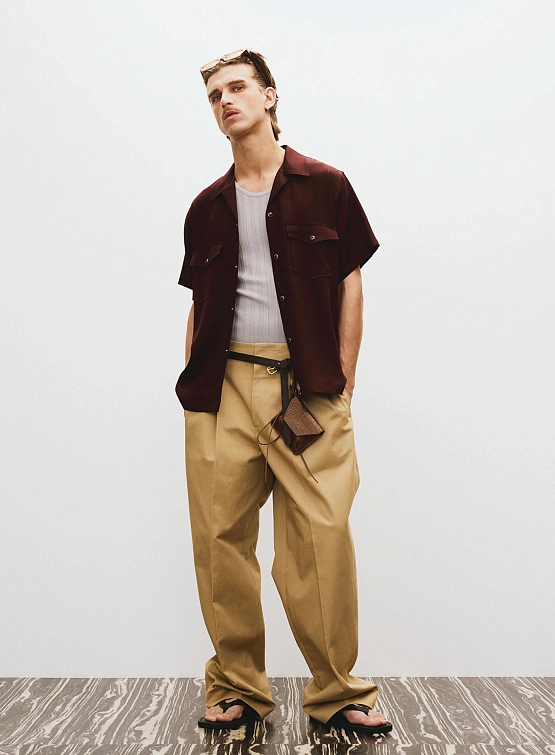 Рубашка Recto Camp Collar Western Club Wine