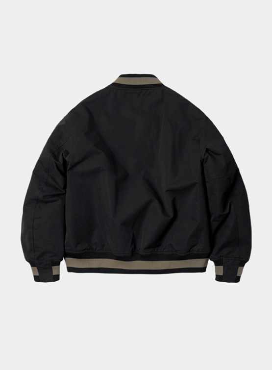 Бомбер FrizmWORKS Cavalry Twill Varsity Jacket Black