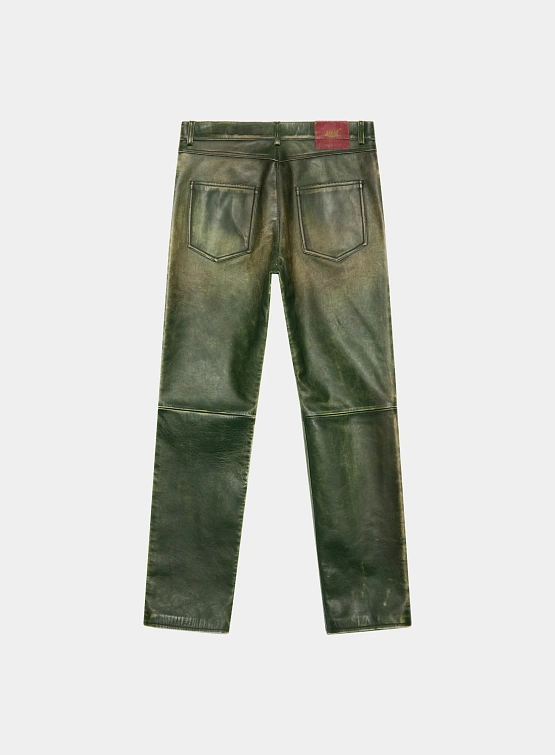 Кожаные брюки 424 Leather Rub Off Pant Green