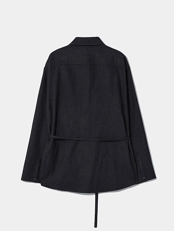 Женская рубашка LE17SEPTEMBRE Oversized Belted Charcoal