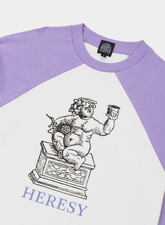 Лонгслив Heresy Bacchus Baseball Shirt White/ Lavender