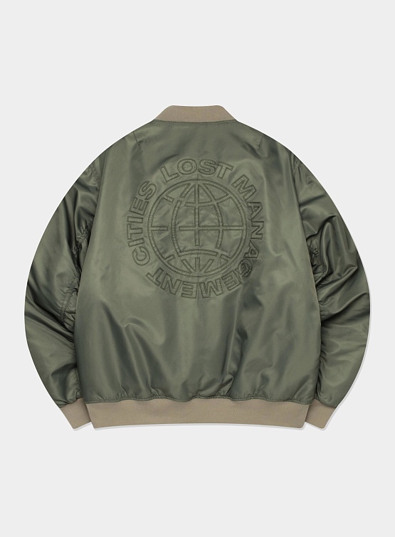 Бомбер LMC Wheel MA-1 Jacket Gray Khaki