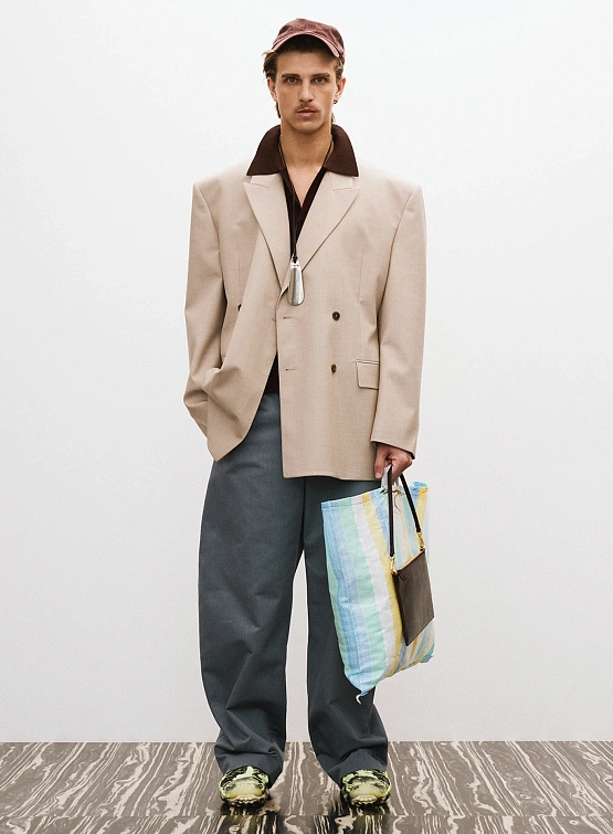 Пиджак Recto Signature Hourglass Double Breasted Sepia Beige