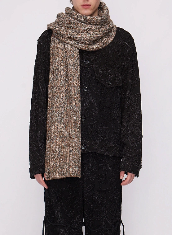 Шарф Song for the Mute Cable Knit Melange Taupe