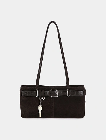 Сумка OSOI Shoulder Brocle Suede Mocha Combi