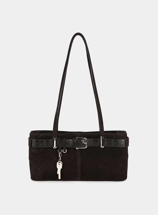 Сумка OSOI Shoulder Brocle Suede Mocha Combi