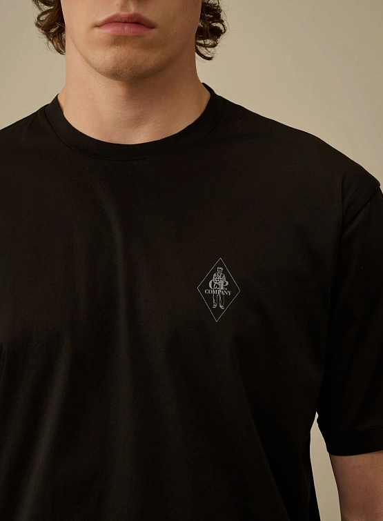 Футболка C.P. Company No Gravity Jersey Logo Black