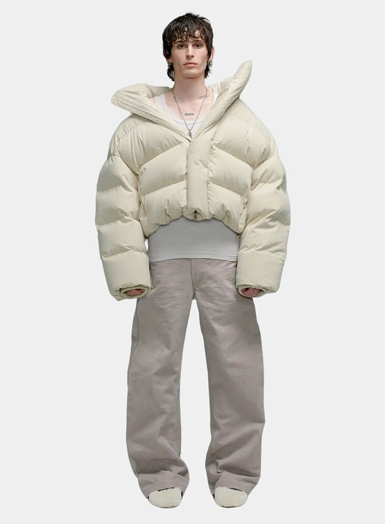 Пуховик entire studios Mml Puffer Cotton Off White