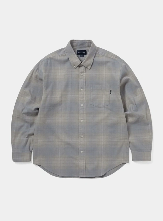 Рубашка thisisneverthat Flannel Check Shirt Grey