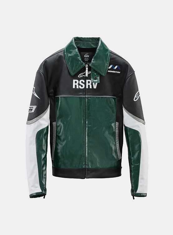 Кожаная куртка ALPINESTARS RSRV Alloy Black/White/Green