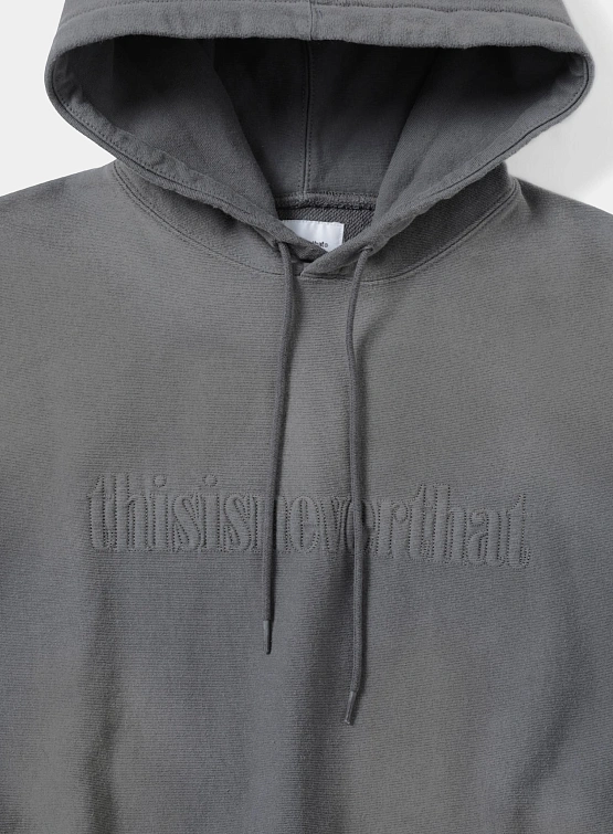 Худи thisisneverthat Faded Embroidery Hoodie Dark Grey