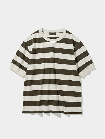 Футболка Uniform Bridge Naval Stripe S/S Tee Olive