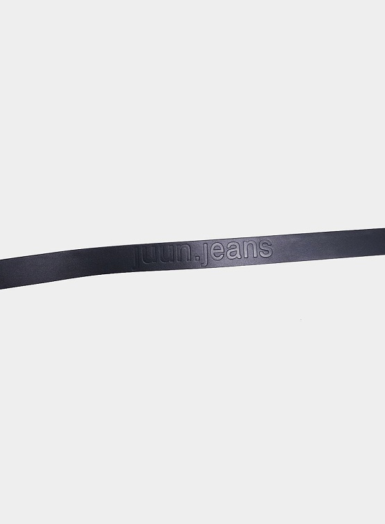 Женский ремень JUUN.J Logo Leather Belt Black