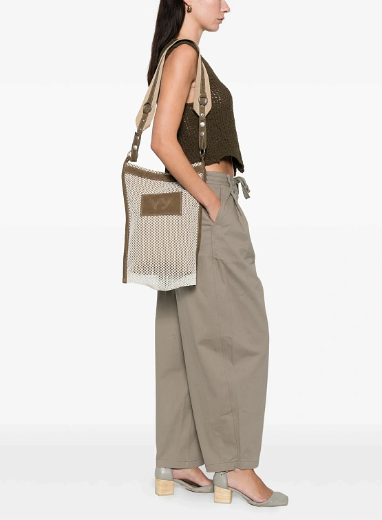 Тоут OPEN YY Mesh Crossbody Brown