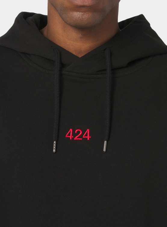 Худи 424 Logo-Embroidered Black