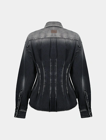 Женская рубашка MOSCHINO Denim Shirt Black