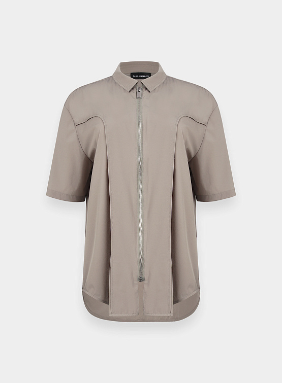 Рубашка Han Kjøbenhavn Washed Technical Zip Shirt Mist Grey