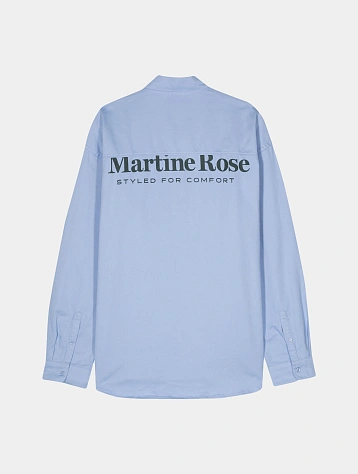 Рубашка Martine Rose Long Sleeve Overshirt Pale Blue