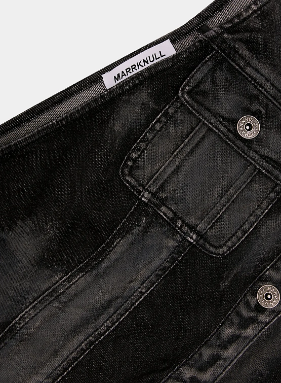 Женский топ MARRKNULL Asymmetric Denim Black
